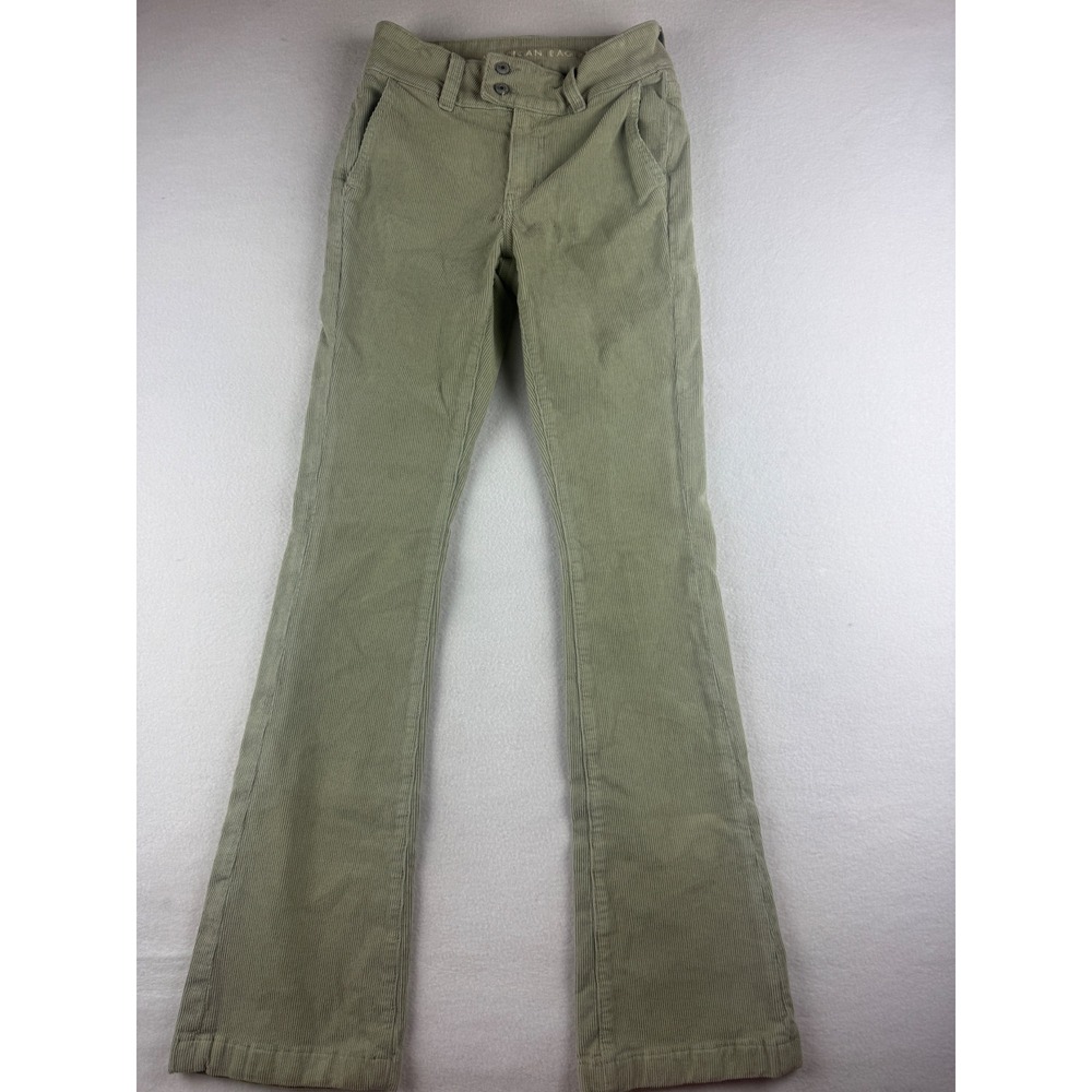 American Eagle High Rise Kick Boot Corduroy Pants Sage Green Size 0 Regular